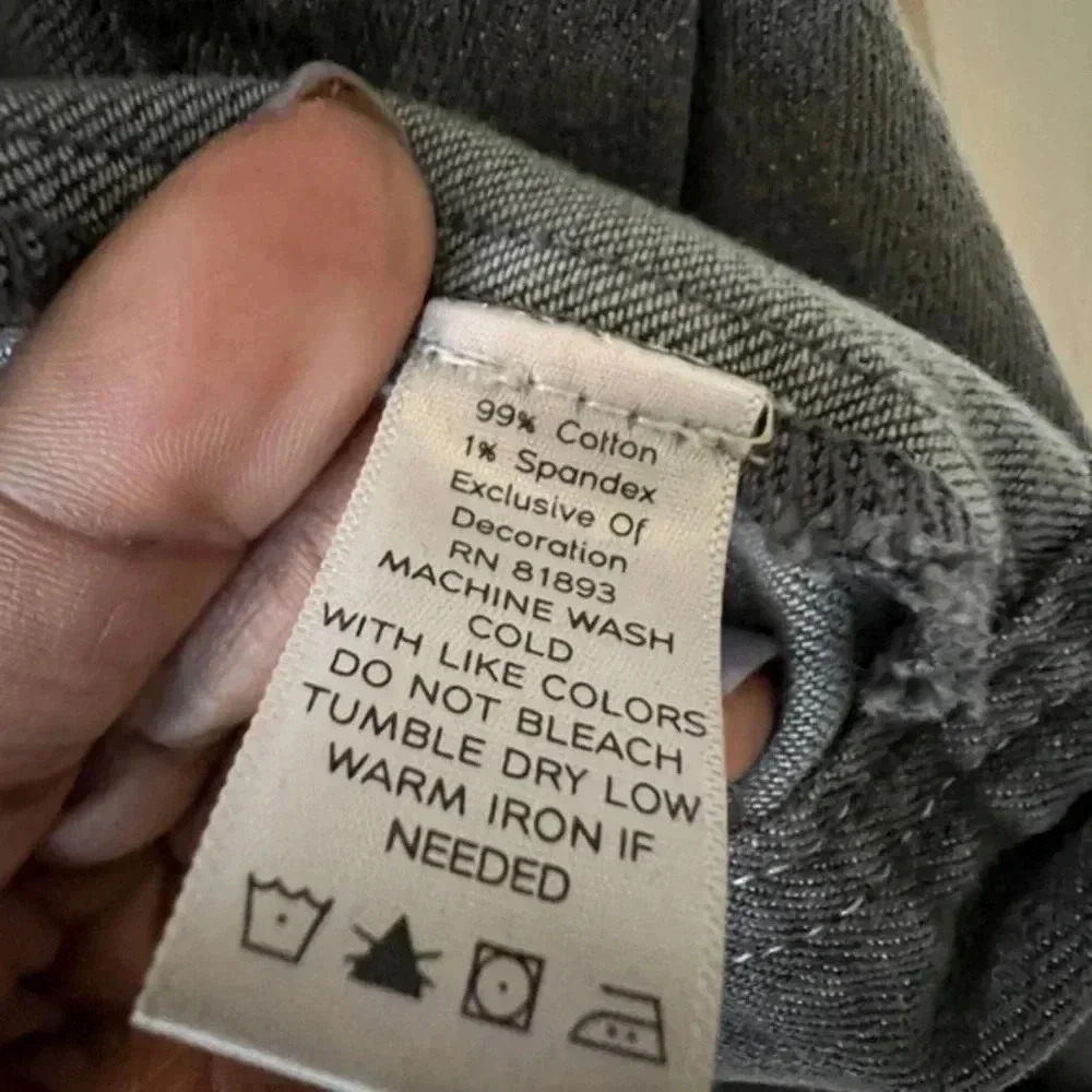 Motto Grey Denim Jacket Size 2x - Picture 4 of 5